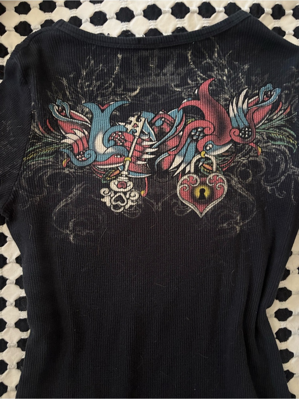 T Party Fashion Black Long Sleeve Graphic - Picture 4 of 7